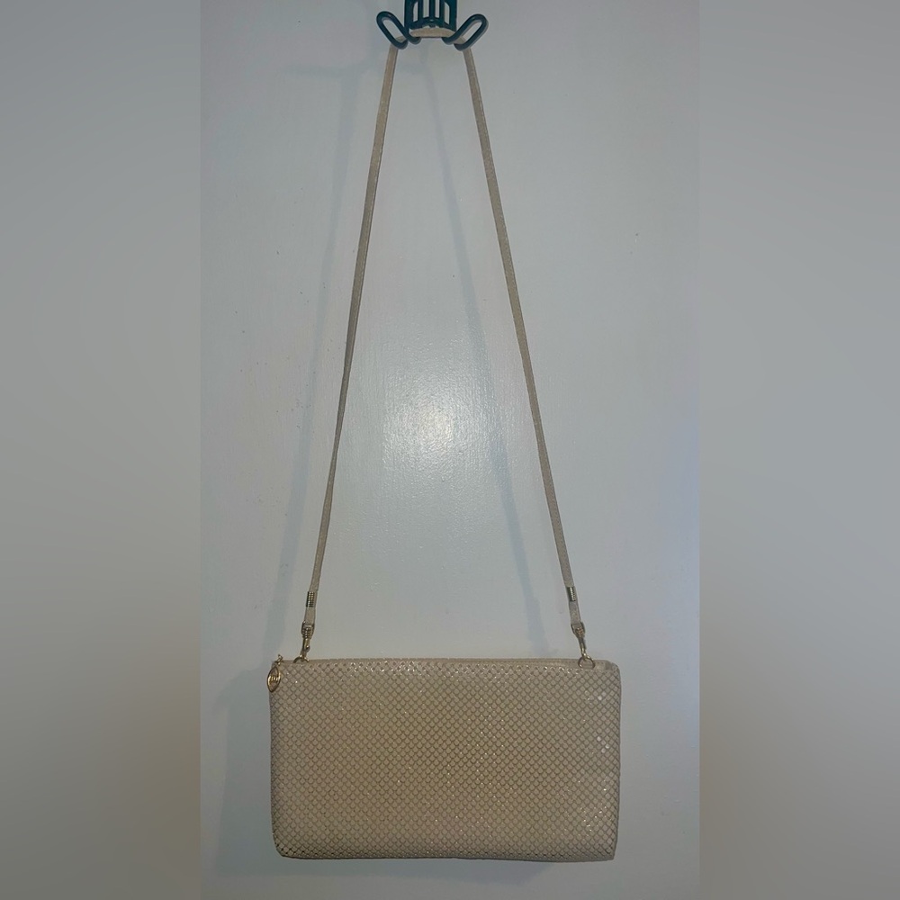 Elegant Cream/Gold Clutch/Crossbody